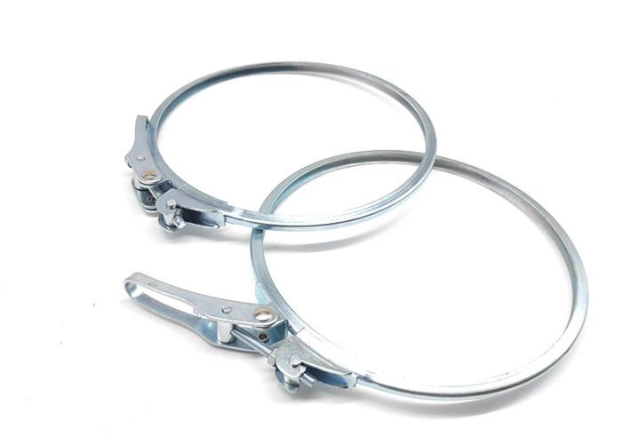 160mm Galvanized Steel Clamps Ajustable Slim Pull Ring Carbon With Lever Fasteners