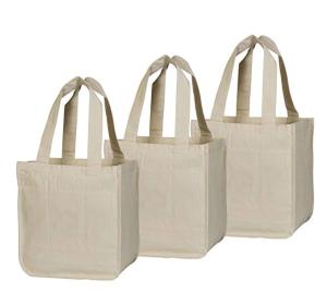 China Customized Logo Cotton Canvas Bag , Beige Color Canvas Grocery Bags wholesale