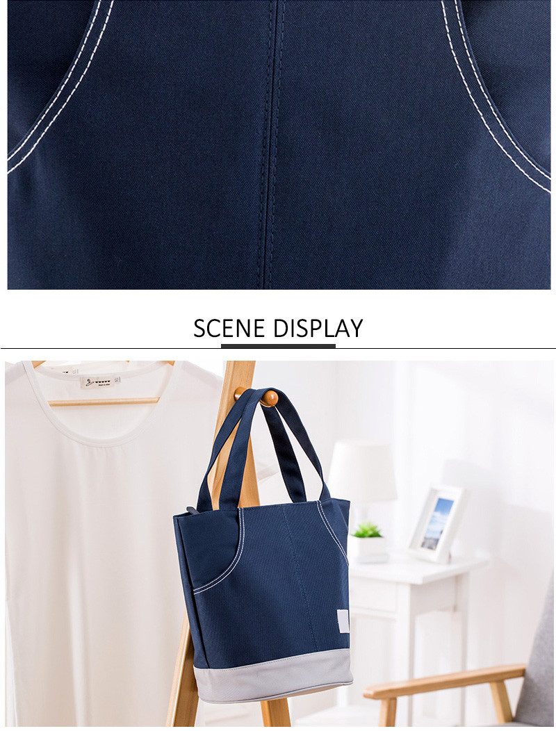 Custom Logo Oxford Korean Gym Zipper Lunch Insulated Bag For Office
