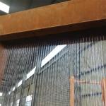 Garden Landscaping Rain Shower Fountain Corten Steel Rain Curtain Water Fountain