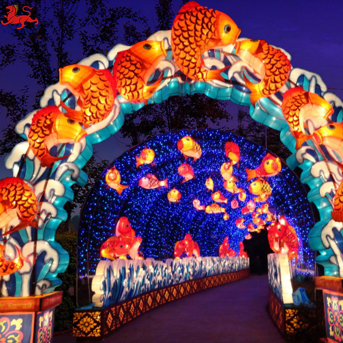 High Density Silk Chinese Lanterns , Custom Colorful Chinese Lanterns