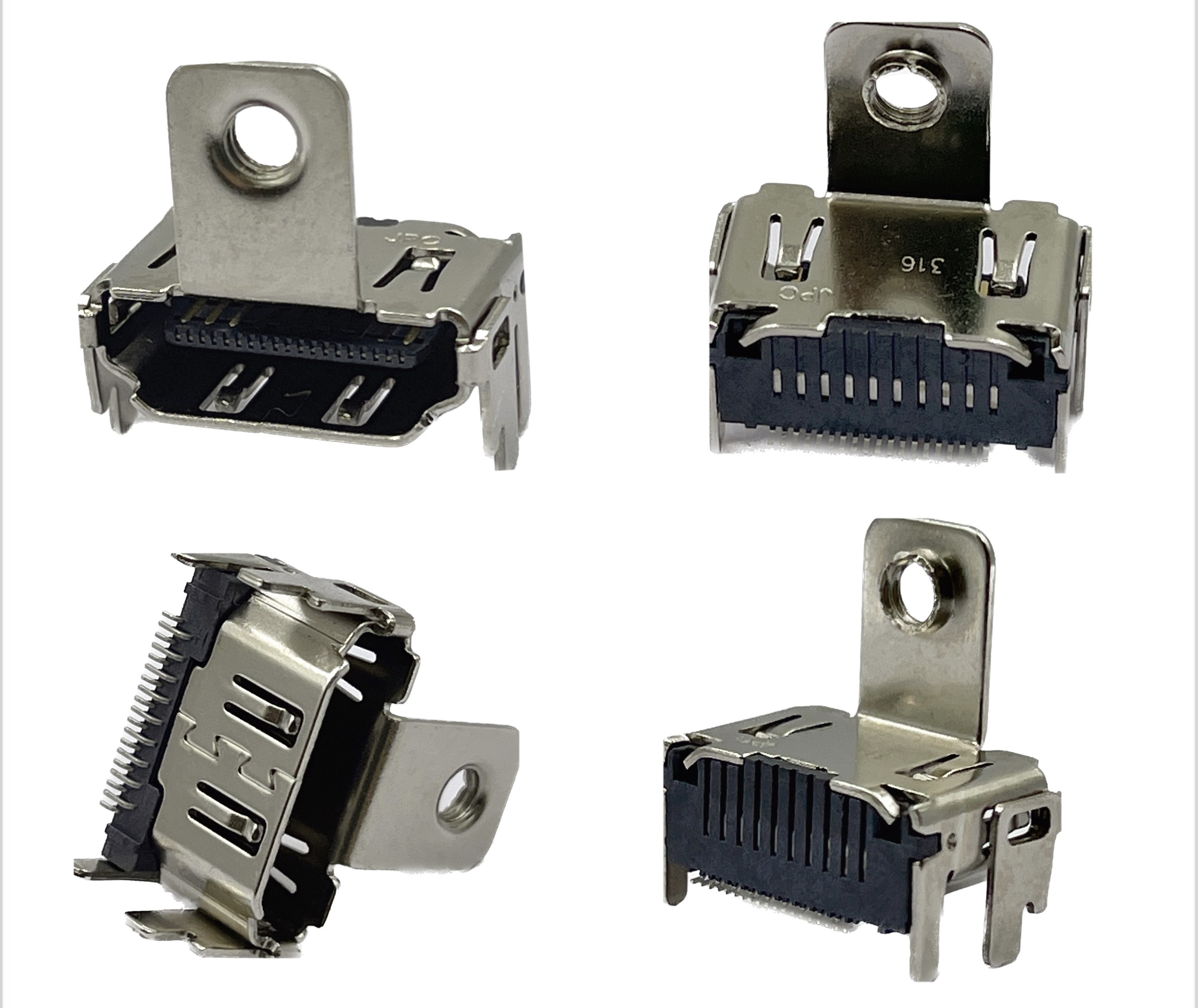 Horizontal SMT plug HDMI Socket Connector Gold Plated Female Type A