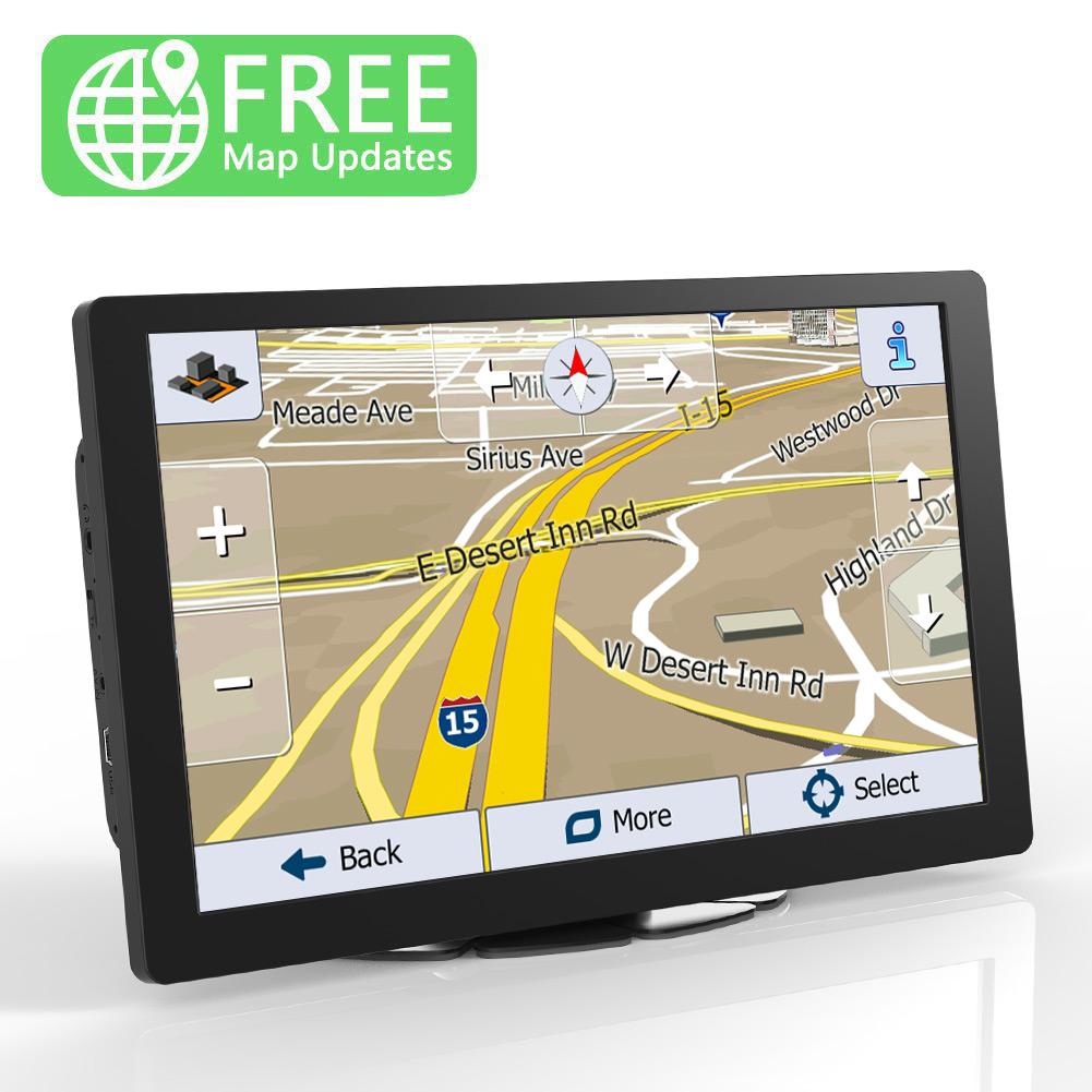 9 Inch WDR GPS Navigation Dash Cam Night Vision Truck Sat Nav