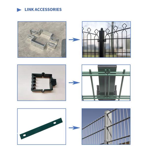 868 Welded Double Rod Wire Fence Gate House Security Decorative