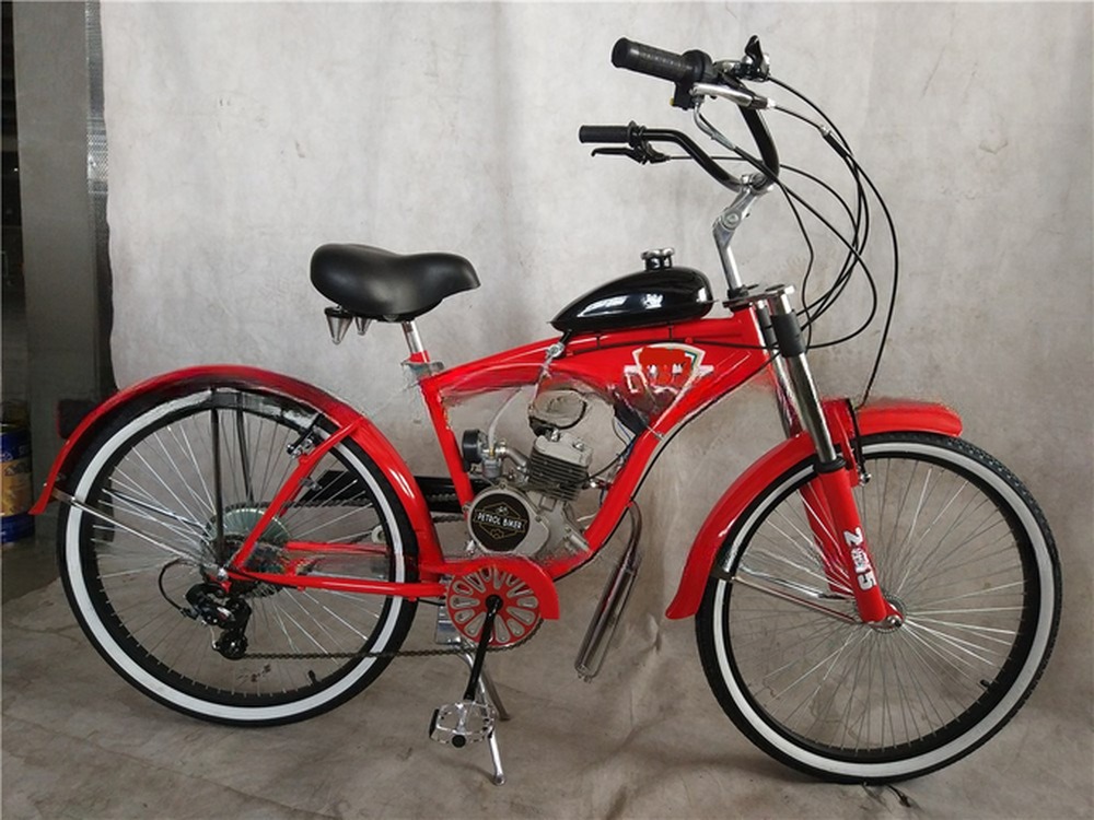80CC or 50CC Displacement V Brake Gasoline Engine Kit for 26" Adult Men's Motor Bikes