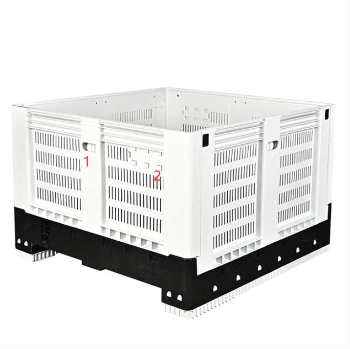Folded plastic pallet box foldable pallet box storage containers