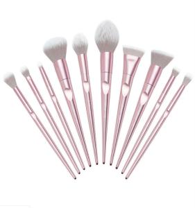 China 10pcs Rose Gold Makeup Brushes Set Professional Cosmetic Tools wholesale