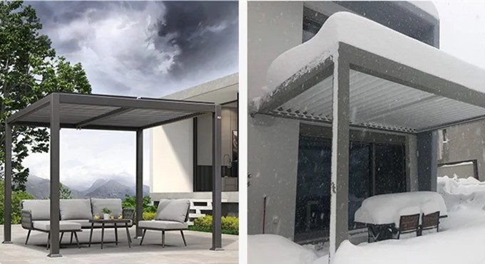 Outdoor Gazebo Patio Aluminium Pergola With Sides Aluminum Louvered Pergola