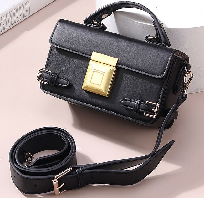 PU Leather Strap Clutch Small Square Satchel Purse Crossbody Shoulder Bag for Women