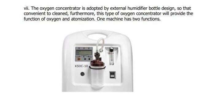 konsung 10L oxygen concentrator medical grade machine oxygen 93%