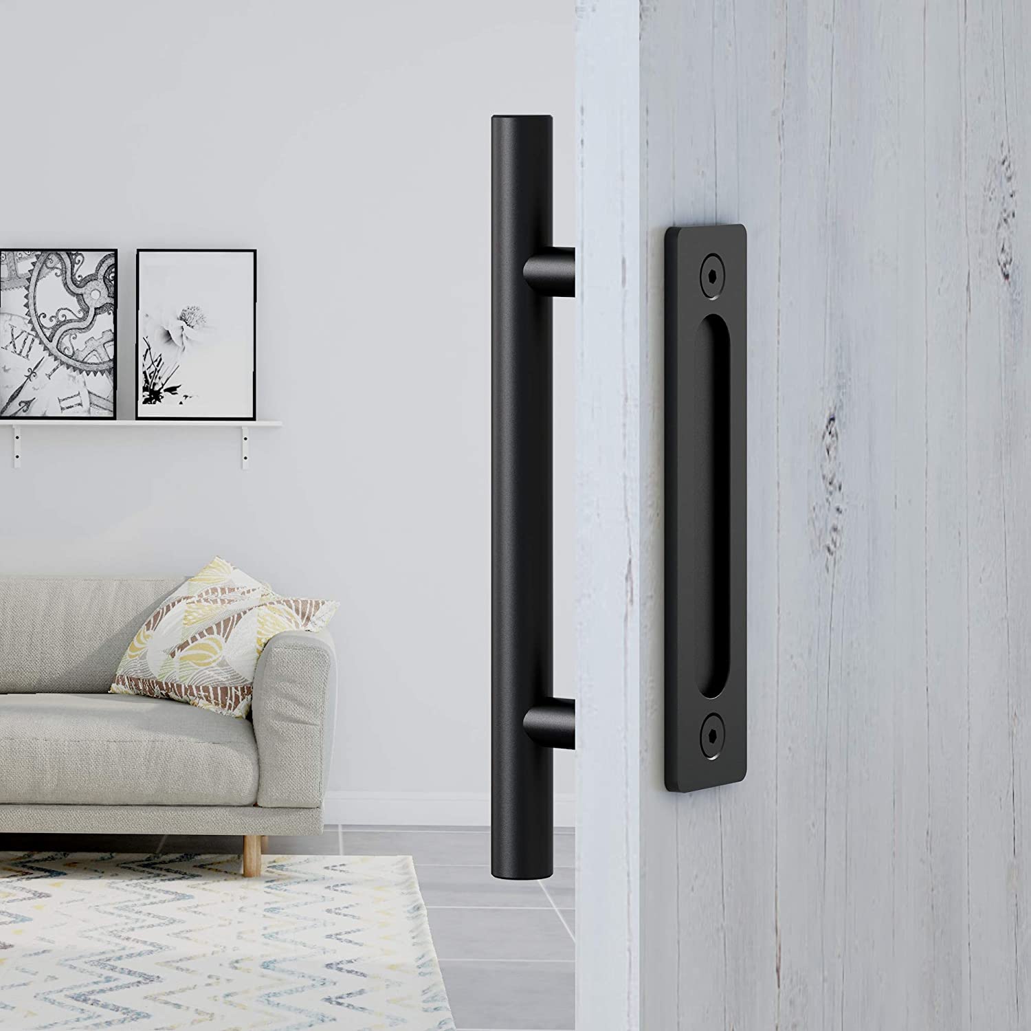 Customized Color 6.6 FT Heavy Duty Sturdy Sliding Barn Door Hardware Kit for Industry