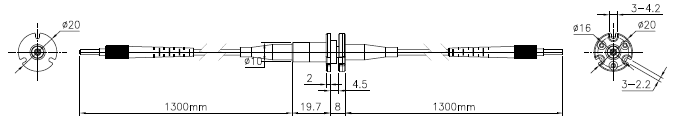 Single mode 1310 / 1550 nm Fiber Optic Rotary Joint / FORJ for HD-SDI