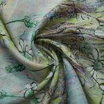 Knitted Woven Challis Viscose Crinkle Cotton Rayon Blend Fabric