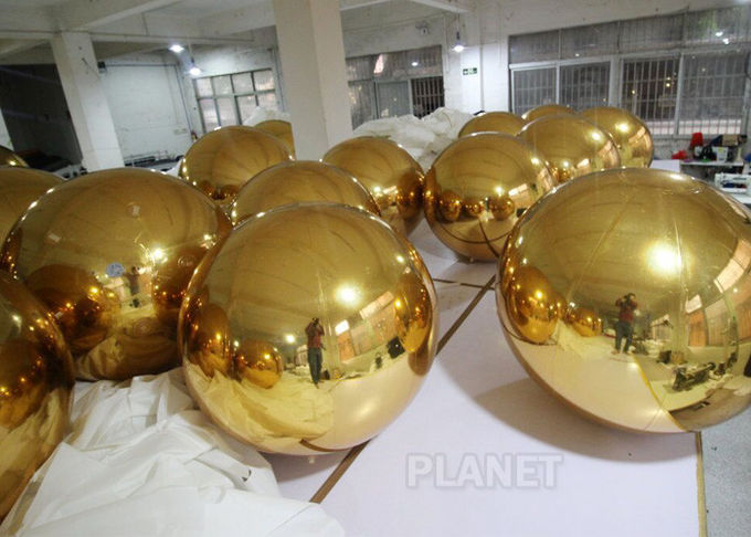 Reusable Blow Up Mirror Ball Ornament Hanging Balloons High Tear Strength