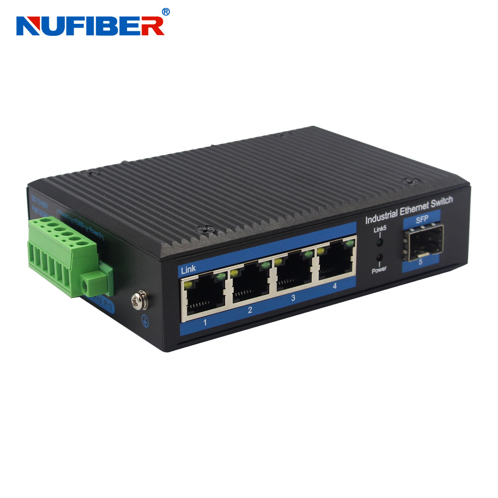 NF514G-SFP Sfp Slot 4 Port Unmanaged Ethernet Switch Redundant Power Inputs Industrial Fiber Switch