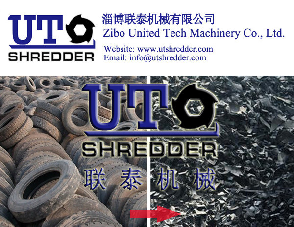 high efficiency rubber shredding machine/tyre shredder / waste rubber tire