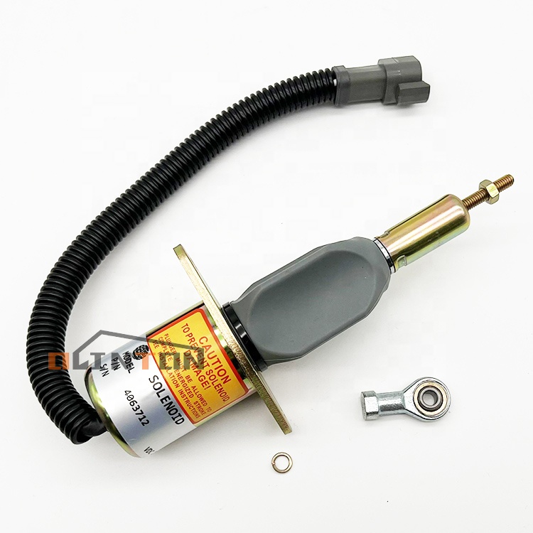 24V Fuel Shutdown Solenoid Valve 4063712 for PC300-7 Excavator 6CT8.3L 6D114 Engine
