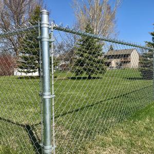 China 9 Gauge Galvanized Steel Chain Link Fence 50ft Powder Coating wholesale