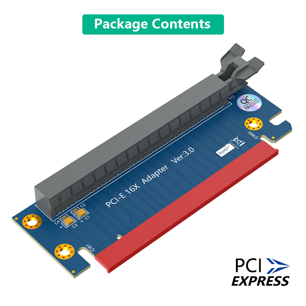 Pci-E 16x Riser Card,PCI Express 3.0 16X Extension Cable 90 Degree High Speed Riser Card