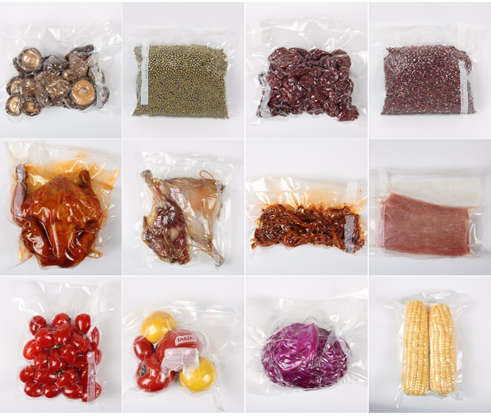 Transparent Biodegradable Food Vacuum Storage Bags With Customized