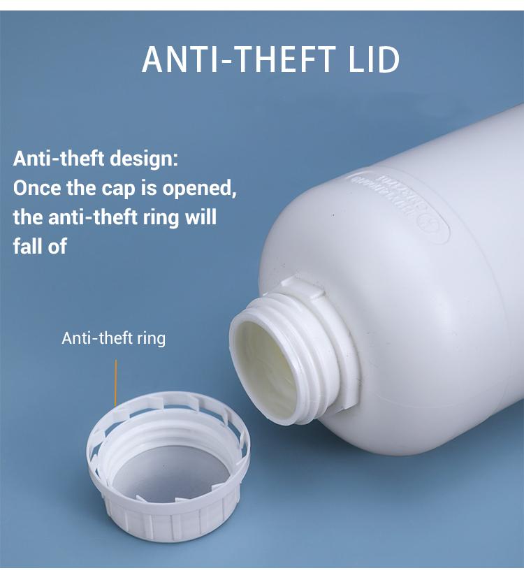 HDPE 500ml Thick Fluorinated Bottle for Chemical Reagent and Organic Solvent Packaging