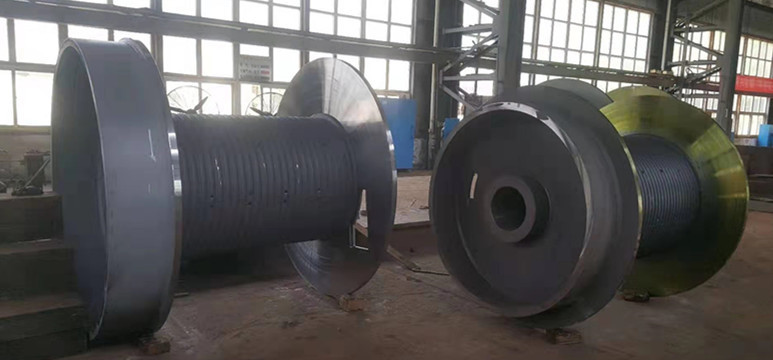 Lbs Alloy Steel Grooved Drum Of Wire Rope Multilayer Winding