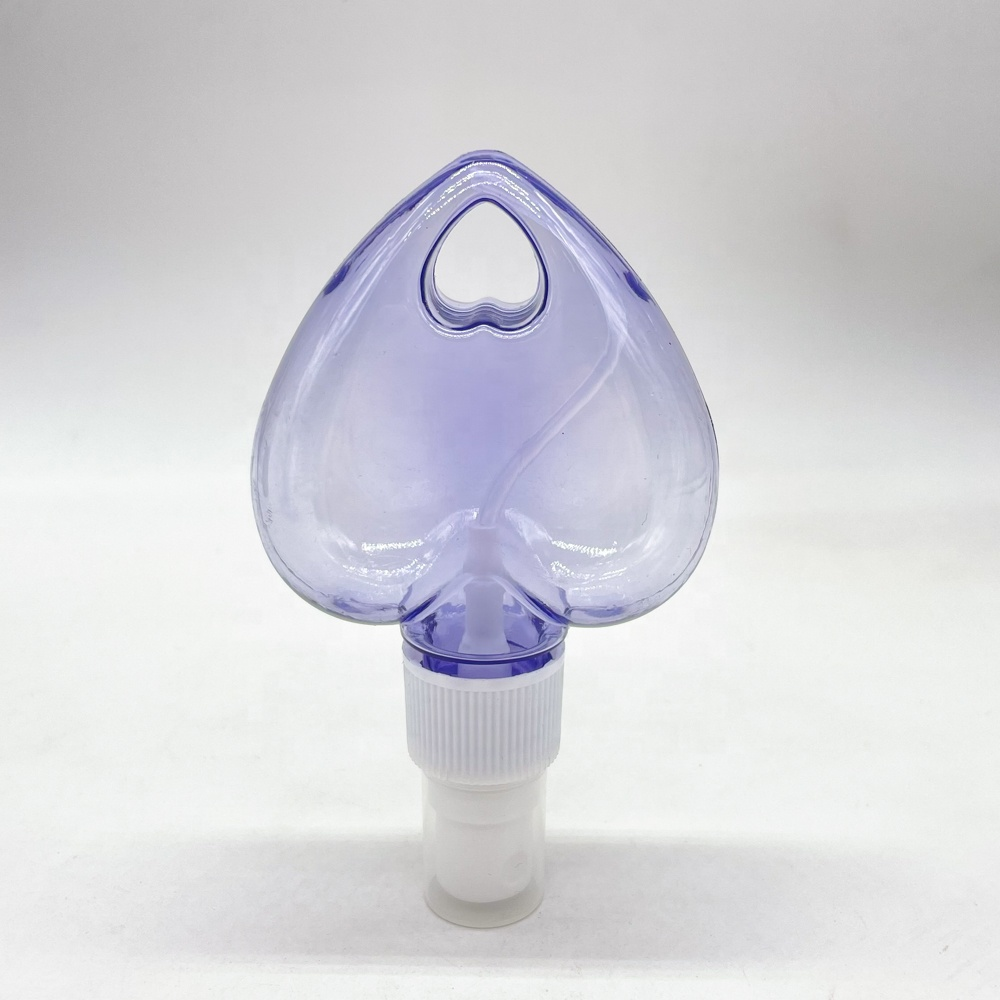PET Heart / Leaf Shape Plastic Spray Bottle with Hanging Key Chain Collar Material PET