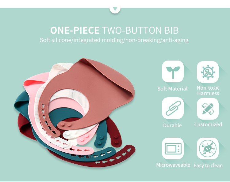 Toddler Feeding Silicone Baby Bib BPA Free Soft With Food Catcher