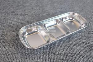 China Restaurant rectangular serving tray Japanese sushi dinner set sauce metal steel serving dishes for banquet wholesale