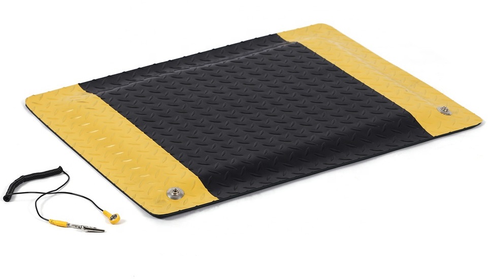 Black Yellow Car Floor 20m 10e9 Ohm EVA ESD Mat