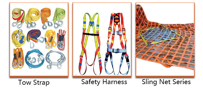 Duplex Eye - Eye Polyester Flat Webbing Sling Flat Woven Industrial Lifting Webbing Sling Belt
