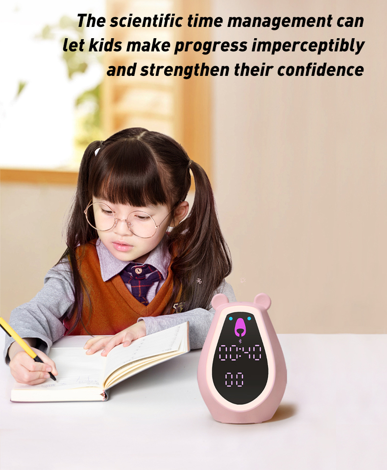 Adjustable Brightness Night Light Voice-Activated Alarm Clock for Kids' Sleep Train