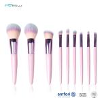 BSCI 9pcs OEM Pink Makeup Brush Set For Concealer