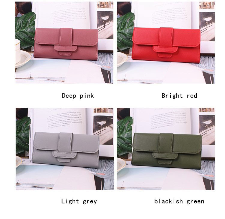 Open Closure Type Women's Leather Wallets And Purses Small Size Candy Color Wallet