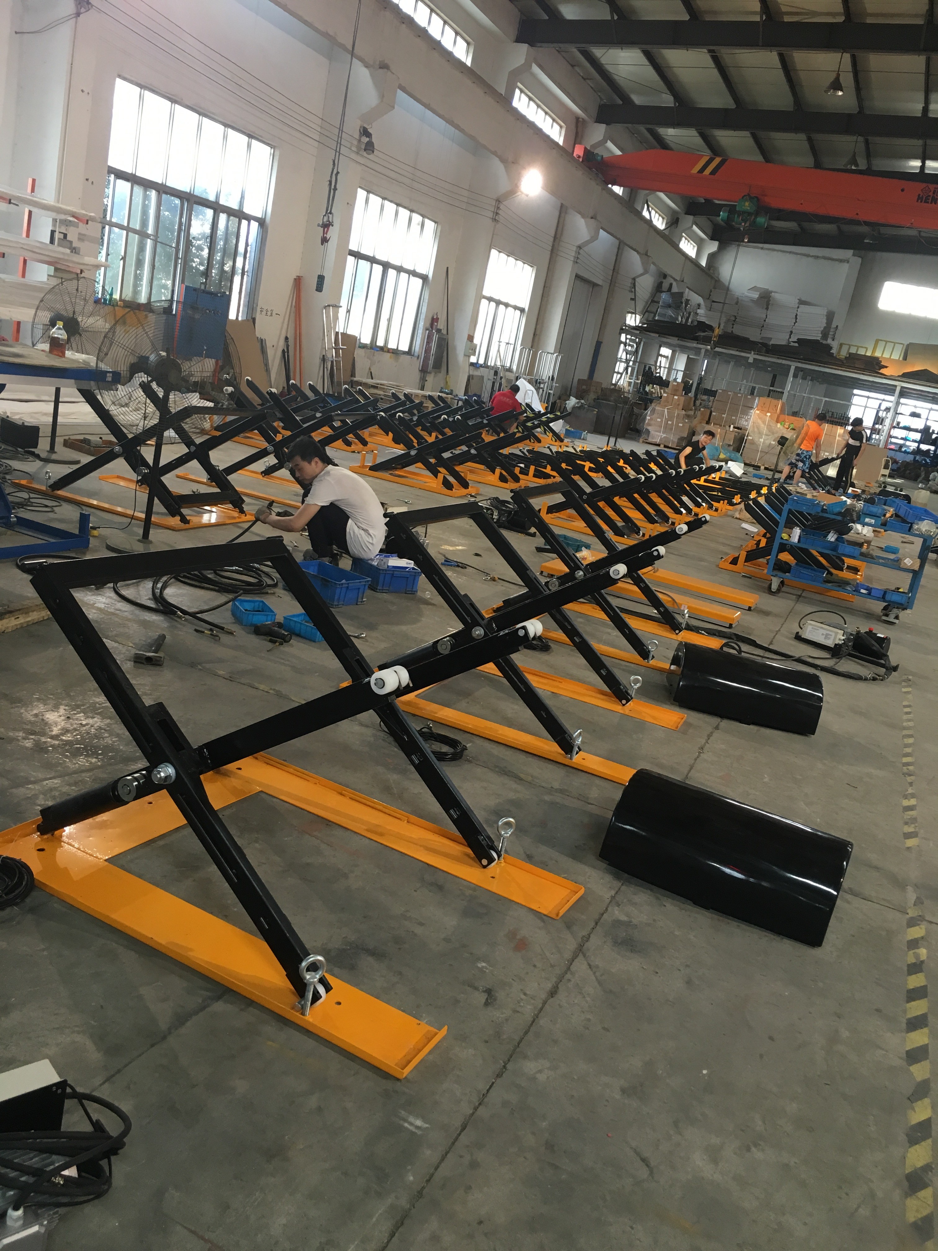 Hydraulic Scissor Auto Pallet Lift Table With Ramp 1600x1140mm