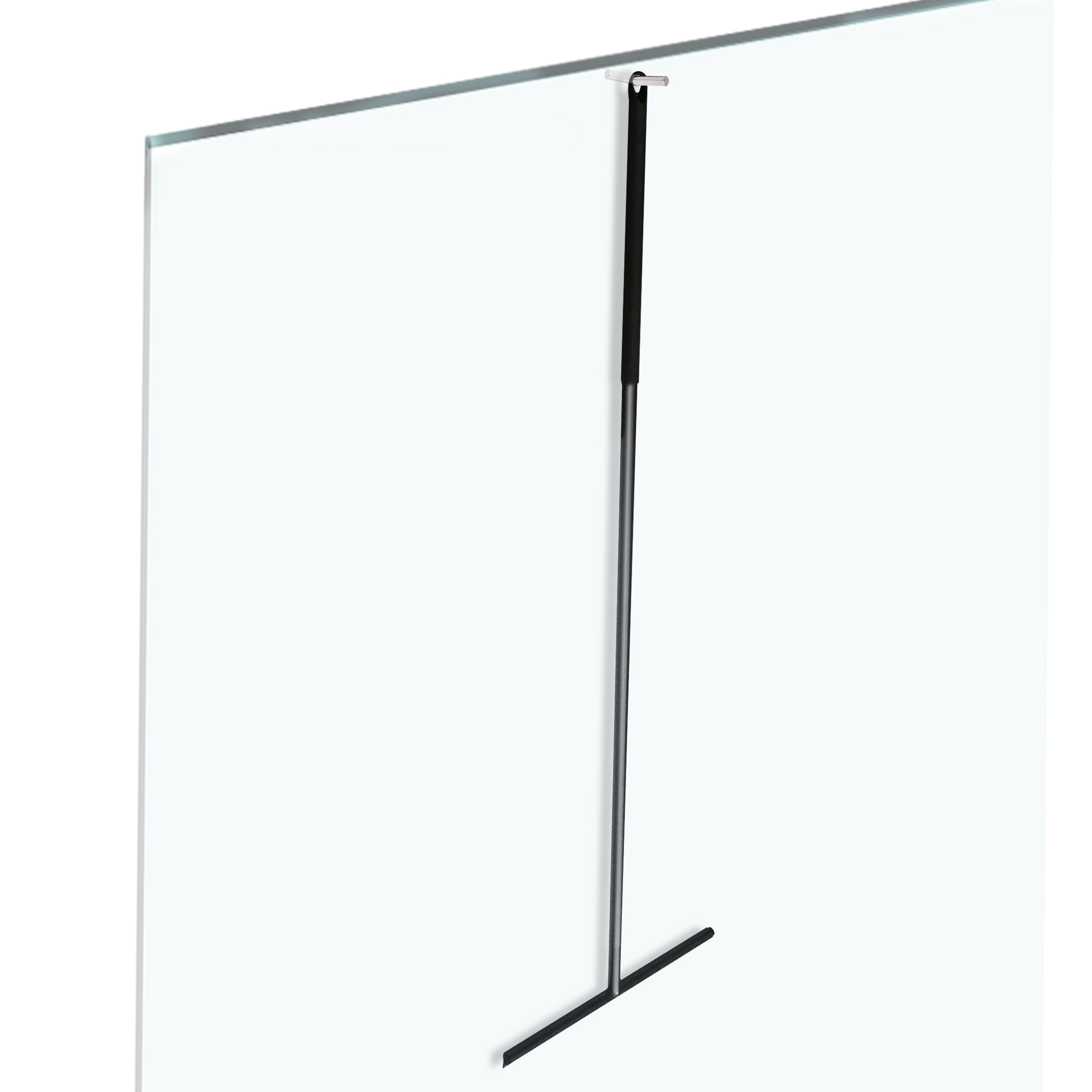 Luxury design Chrome tile floor wiper Stainless steel gloss with 2 types of hooks / Pull for the shower