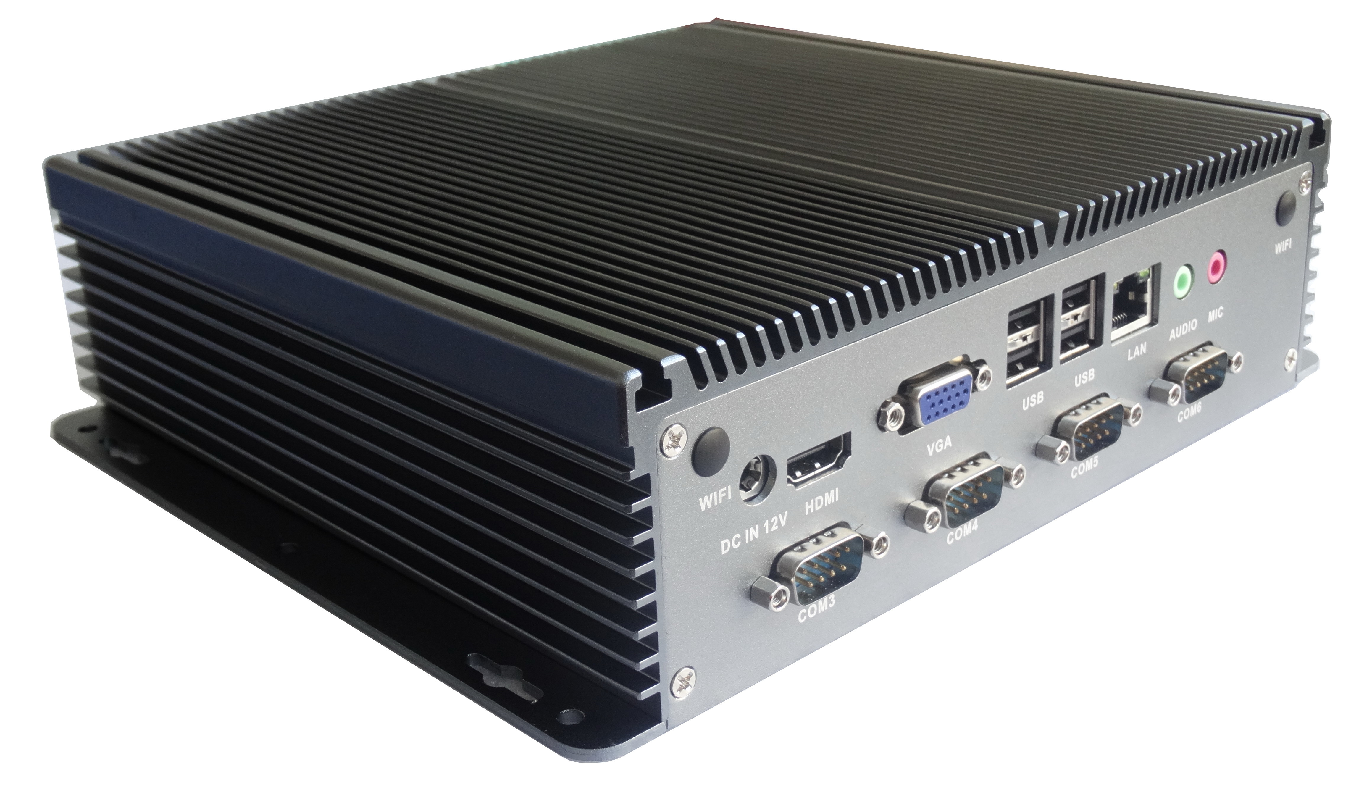 MIS-ITX06FL double LAN 6USB 6COM Intel I3 I5 128G MSATA Fanless Box PC