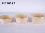 Disposable Eco Friendly Bamboo Food Bowls PLA Coating 1000ml