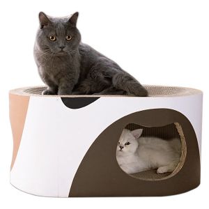 Double Layer Cat Scratching Board Nest Corrugated Paper Curved Top Double Cat