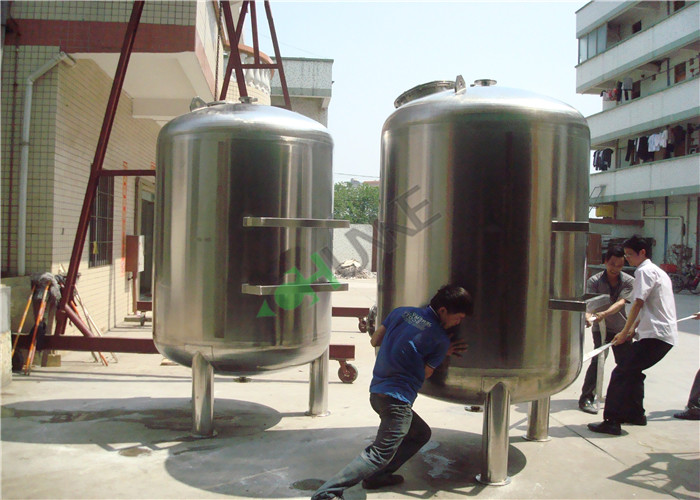 Industrial Stainless Steel Filter Housing Carbon / Sand Media Water Filter