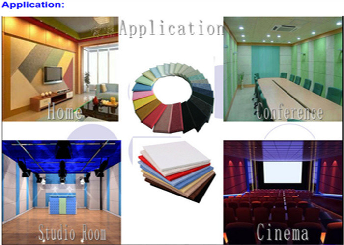 Fireproof 25mm Thick PET Acoustic Panel 100% Polyester Fiber