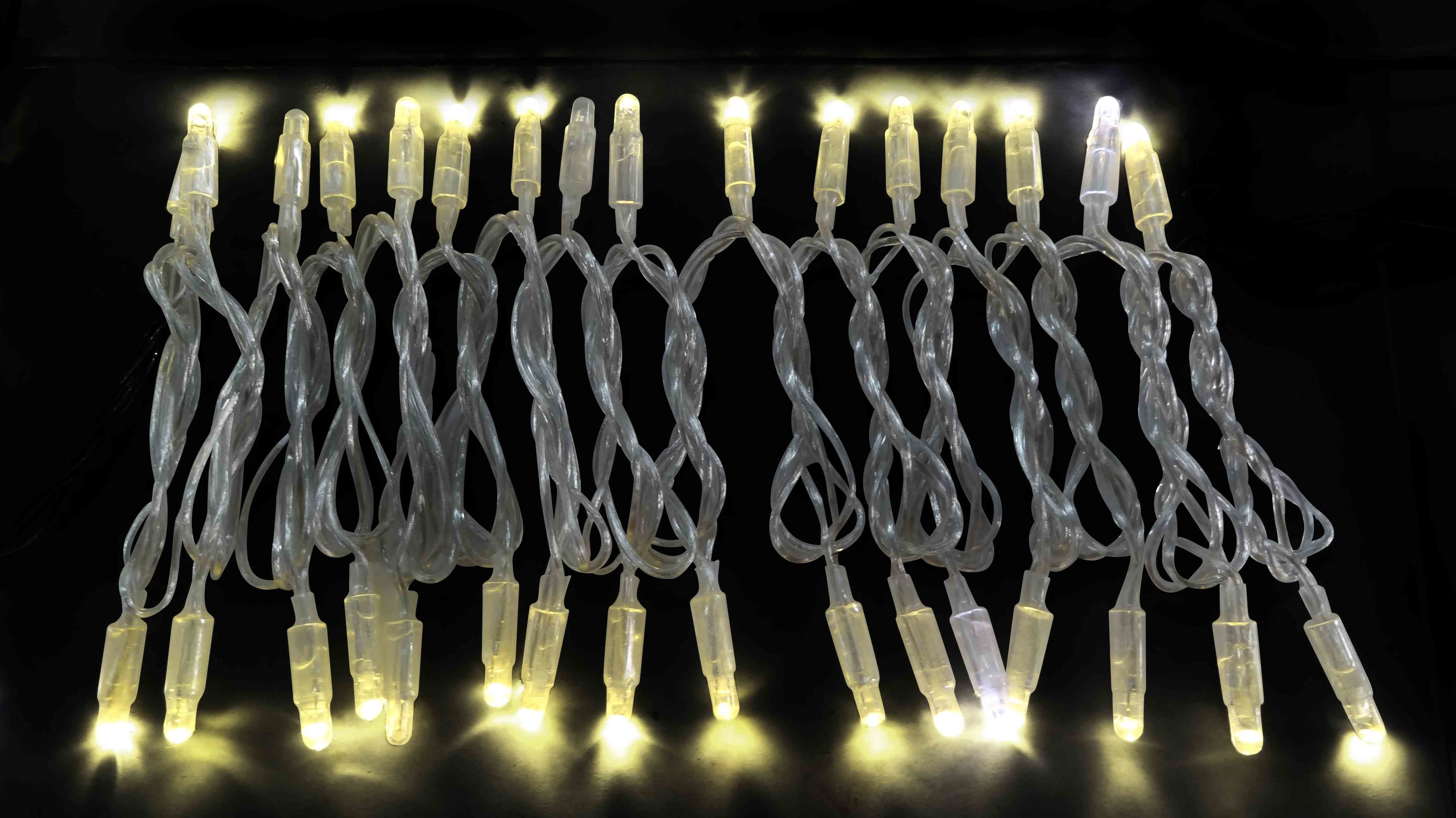230V extendable PVC play light string, LED garland, indoor use, IP20, CE, RoHs, party light,transparent cable, 50L/5M