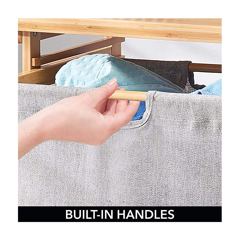3 Tier Bamboo Free Standing Shelves Clothes Rack Organizer ODM