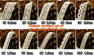 China Cotton Crochet Lace Ribbon wholesale Lace Trim for cushion, sofa, curtain, DIY jewelry wholesale