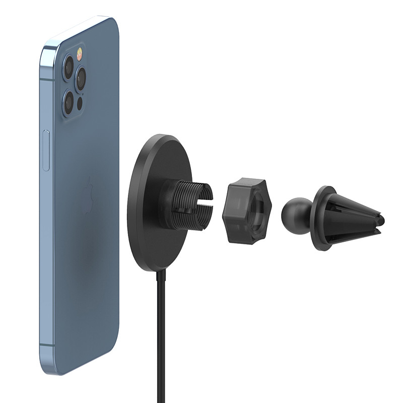 15W Magnetic Wireless Car Charger for iPhone 12 Series with 1M Type-C Cable