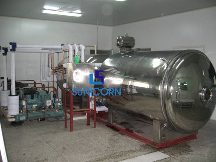 High Safety Large Food Lyophilizer 10sqm 100kg Capacity With Stainless Trays