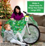 Christmas Bicycle Bag 60” X 72", Jumbo Gift Bag For Xmas Season, Large Bike