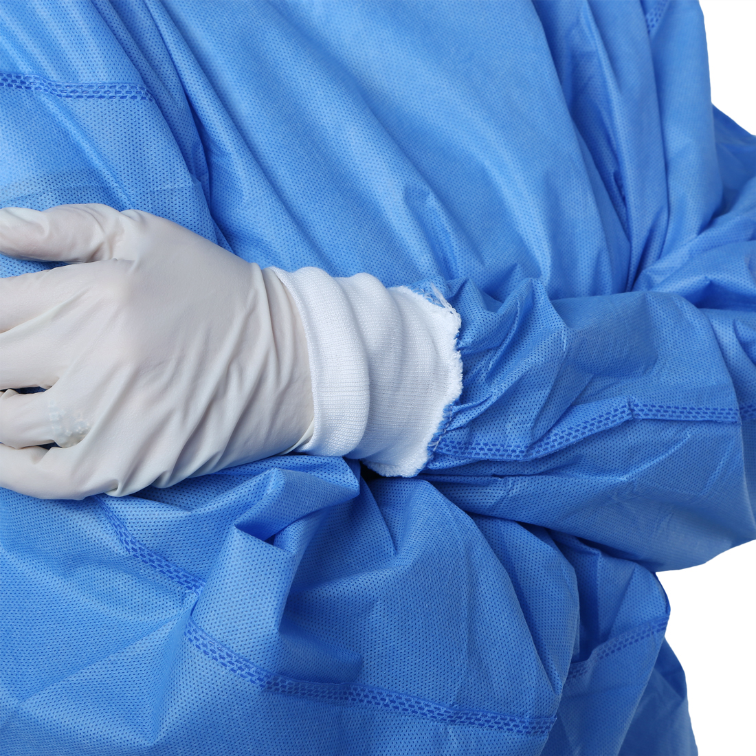 Pp Disposable Surgical Gown Blue Disposable Coveralls Breathable Fluid Resistant