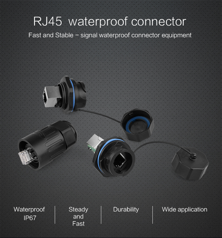 IP68 Rj45 Waterproof Ethernet Connector