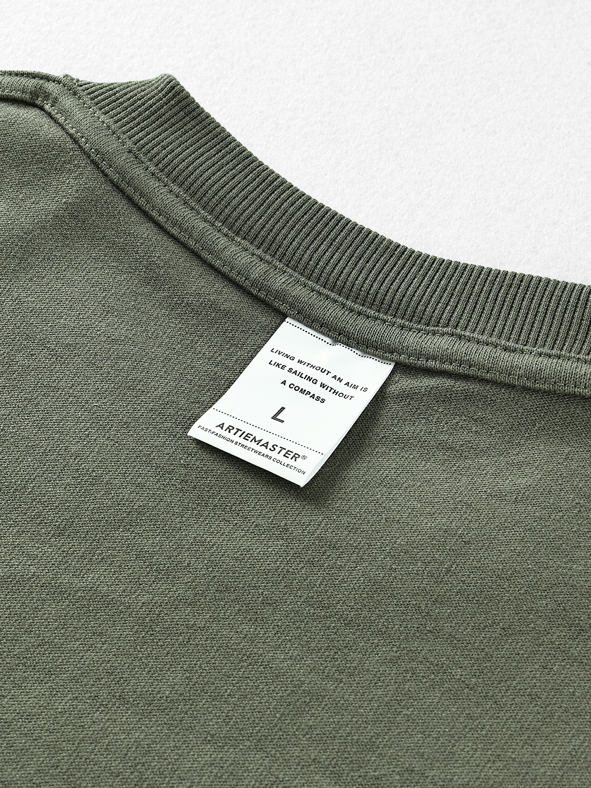 Organic Heavyweight Cotton Hoodie Reflective Camo Crewneck Sweatshirt 310g